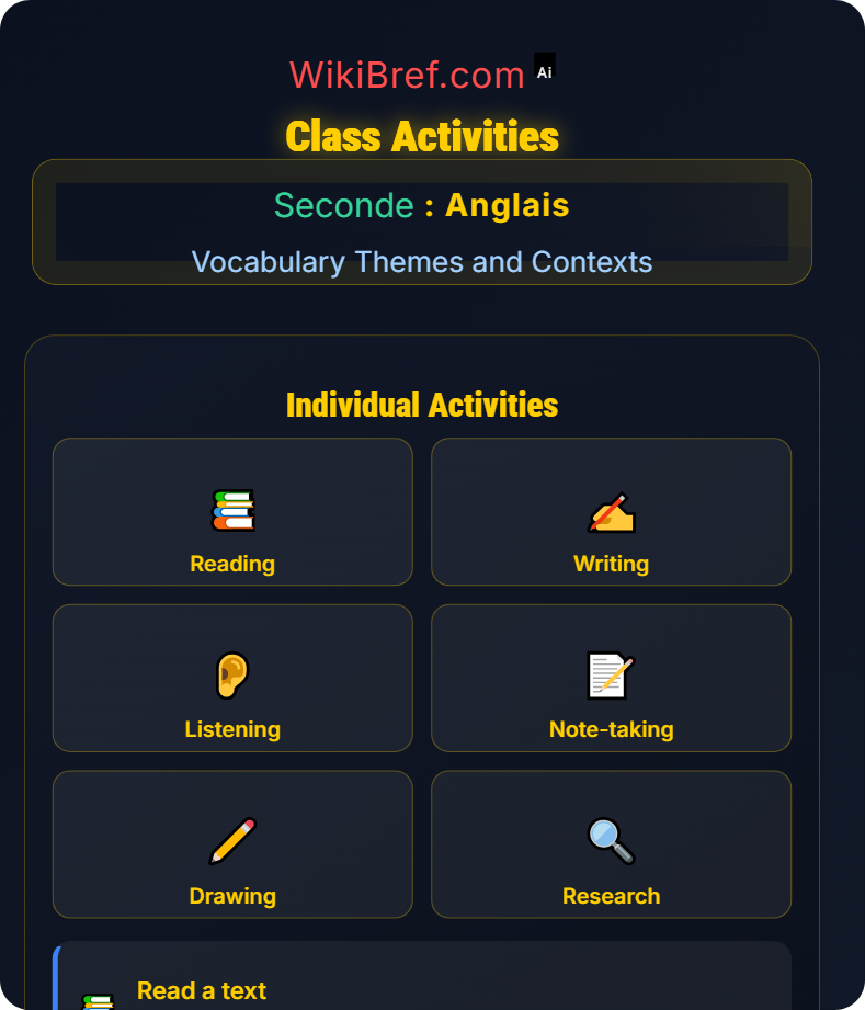 Education, Careers and Aspirations Vocabulary Themes and Contexts
