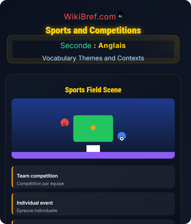 Sports, Arts and Leisure Vocabulary Themes and Contexts