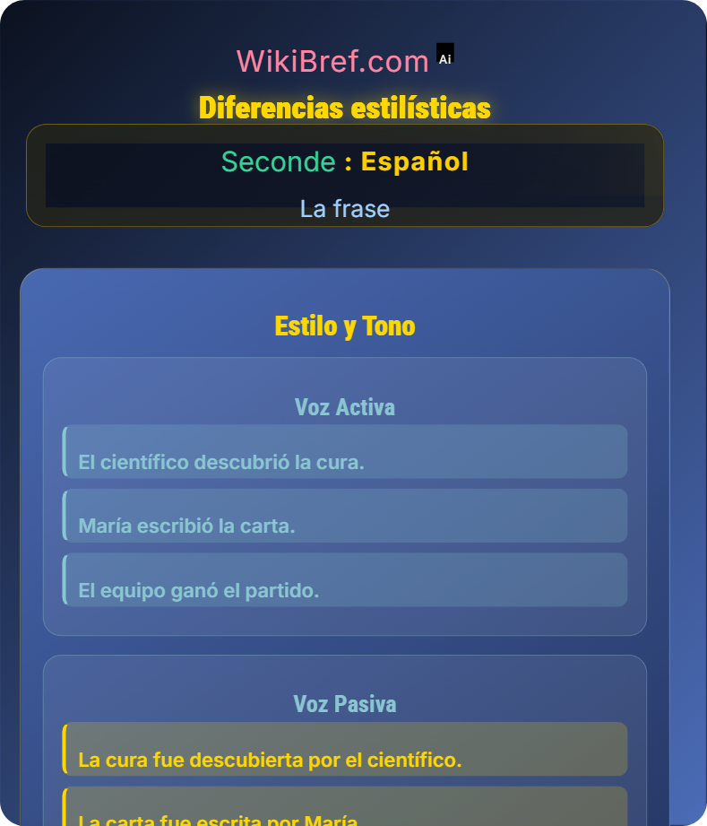 La voz activa vs pasiva y construcciones impersonales La frase