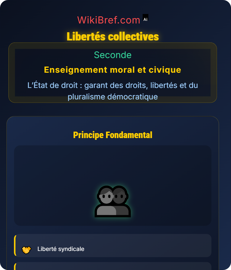 Libertés fondamentales et ordre public L’État de droit : garant des droits, libertés et du pluralisme démocratique