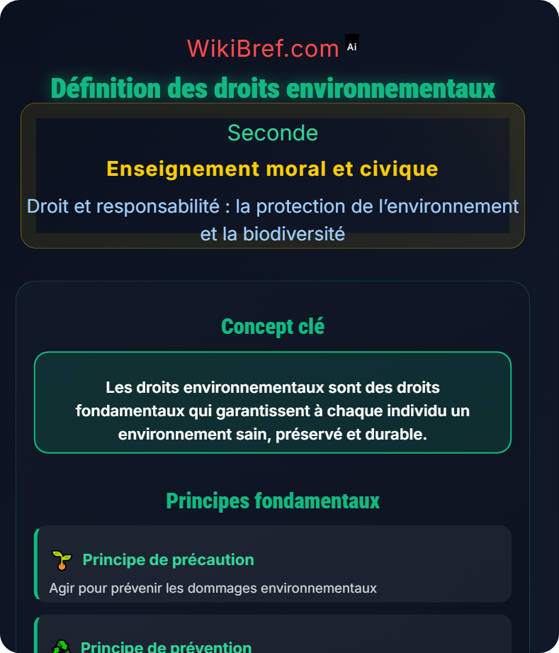 Les droits environnementaux et la transition écologique Droit et responsabilité : la protection de l’environnement et la biodiversité