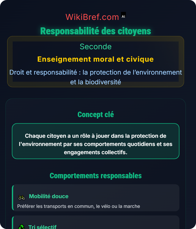 Les droits environnementaux et la transition écologique Droit et responsabilité : la protection de l’environnement et la biodiversité