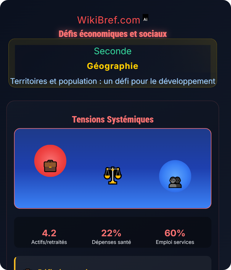 Des trajectoires démographiques différenciées : les défis du nombre et du vieillissement Territoires et population : un défi pour le développement