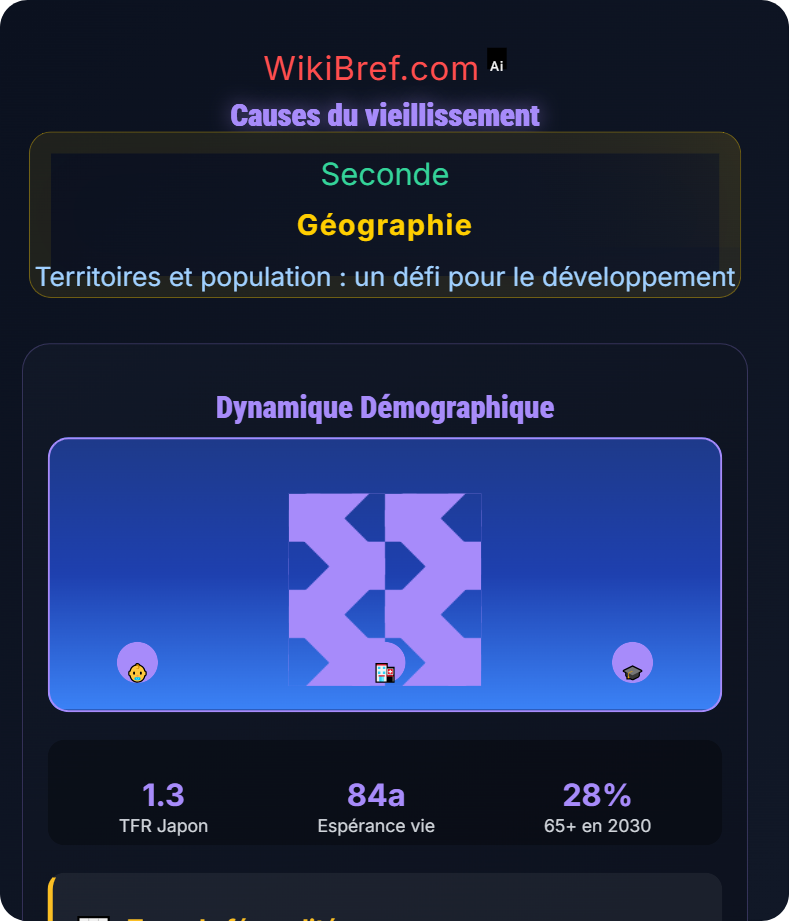 Enjeux et défis du vieillissement de la population : l’exemple du Japon Territoires et population : un défi pour le développement