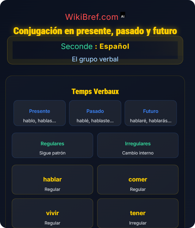 Verbos regulares e irregulares El grupo verbal