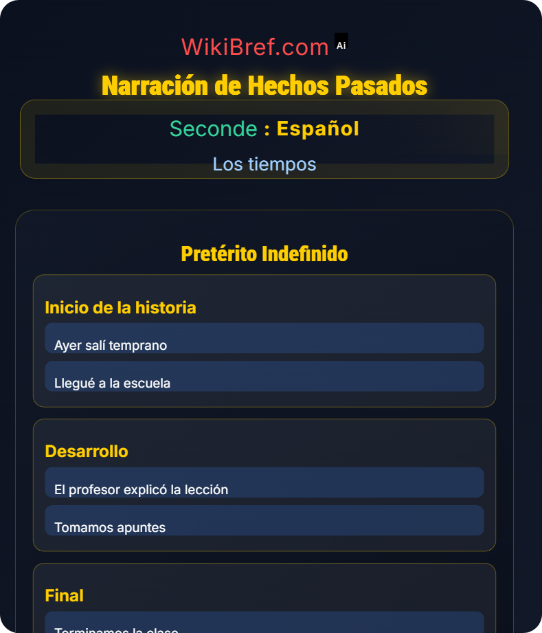 Pretérito indefinido Los tiempos