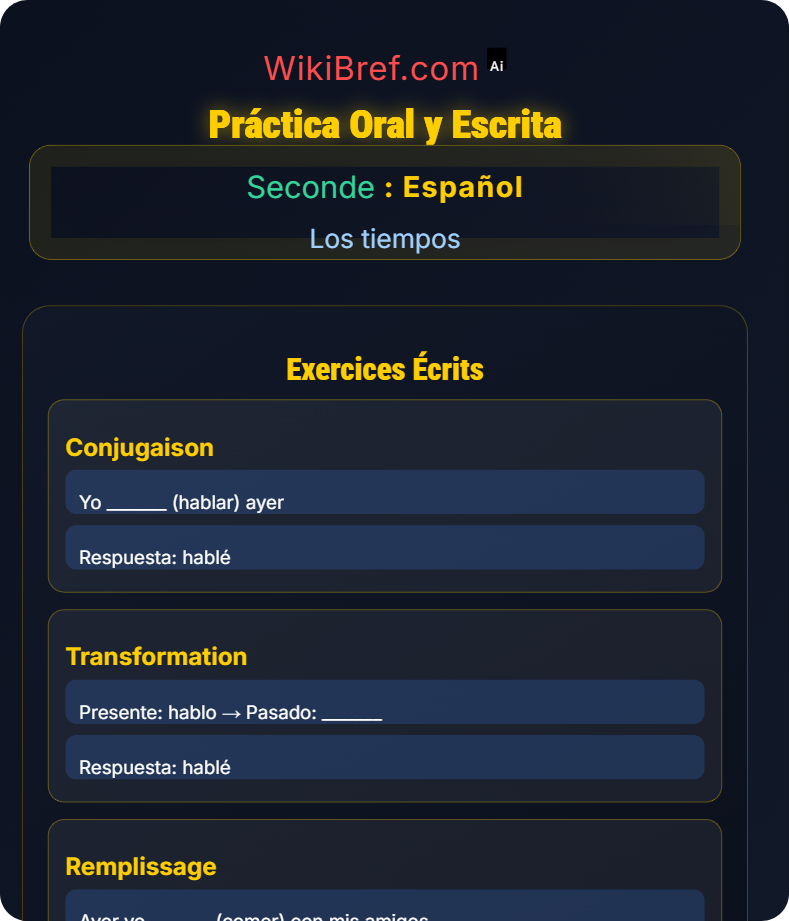 Pretérito indefinido Los tiempos