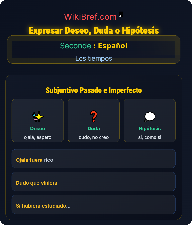 Subjuntivo pasado e imperfecto Los tiempos