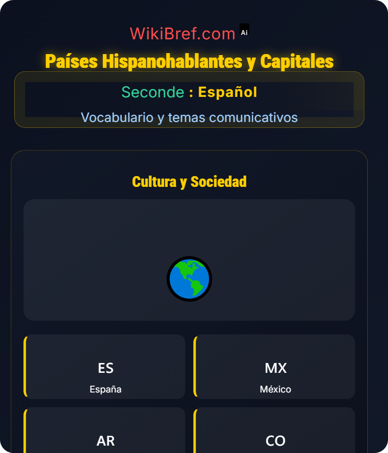 Cultura y sociedad hispanohablante Vocabulario y temas comunicativos