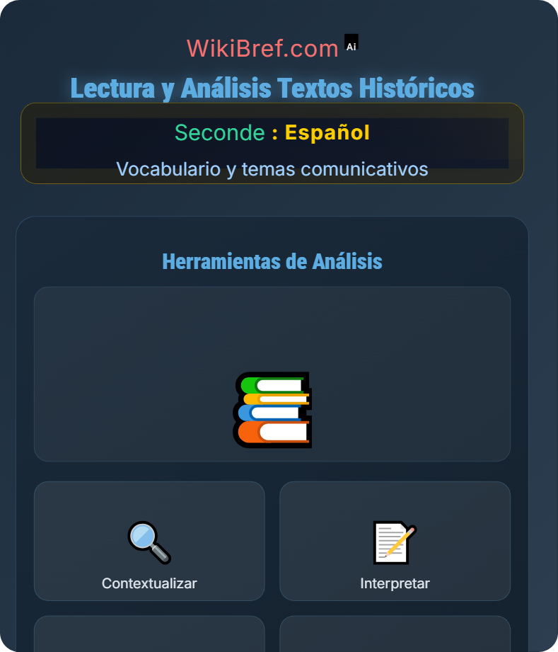 Historia y acontecimientos Vocabulario y temas comunicativos