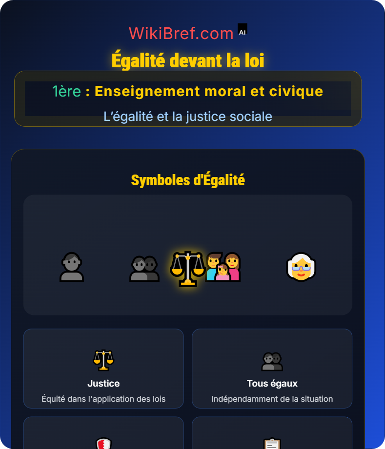 Le principe d’égalité L’égalité et la justice sociale