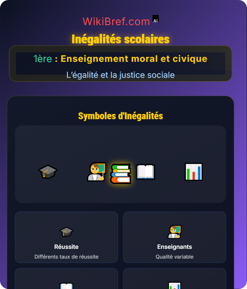 Les inégalités L’égalité et la justice sociale