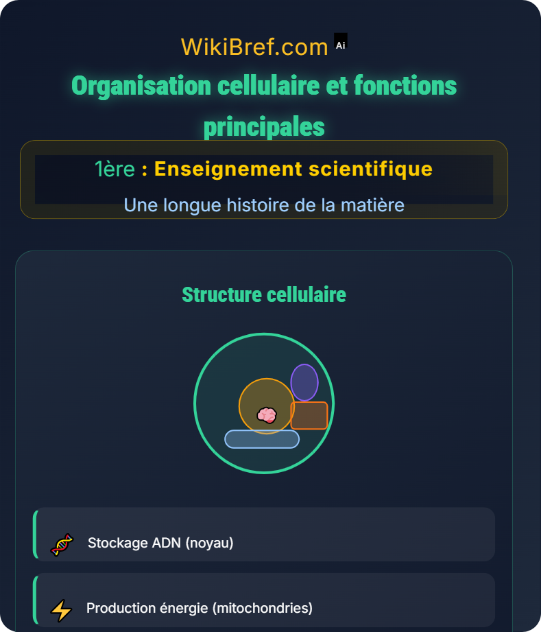 Une structure complexe : la cellule vivante Une longue histoire de la matière