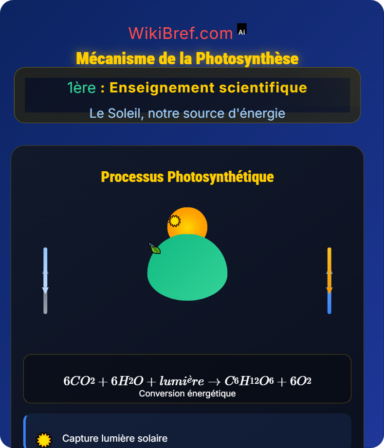 La photosynthèse : conversion de l'énergie solaire Le Soleil, notre source d'énergie