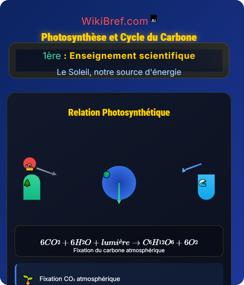 La photosynthèse : conversion de l'énergie solaire Le Soleil, notre source d'énergie