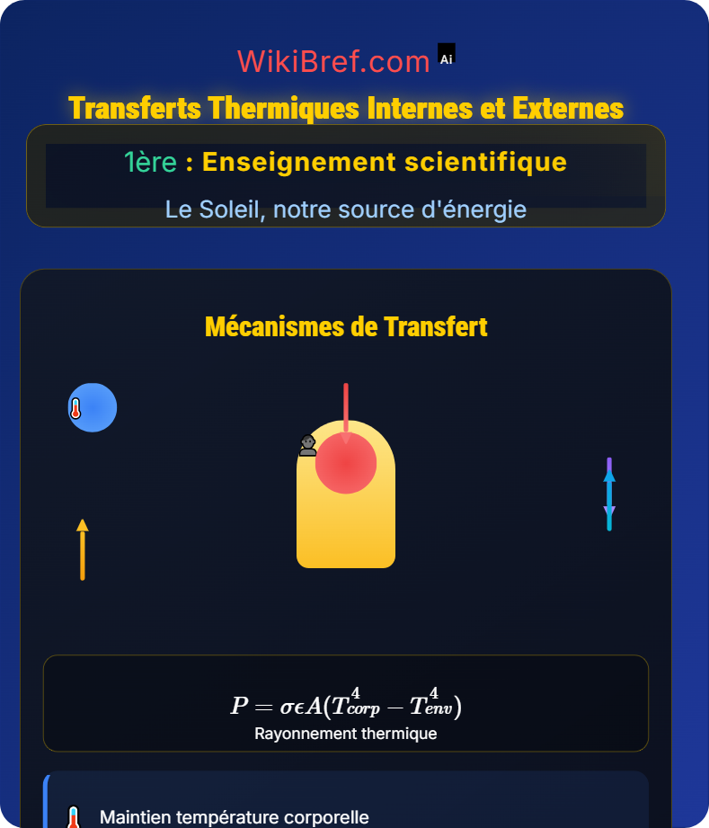 Le bilan thermique du corps humain Le Soleil, notre source d'énergie