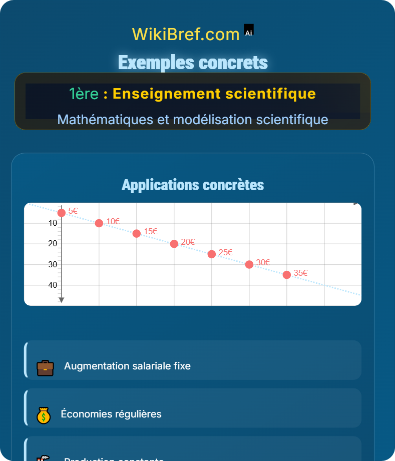 Croissance linéaire et suites arithmétiques Mathématiques et modélisation scientifique