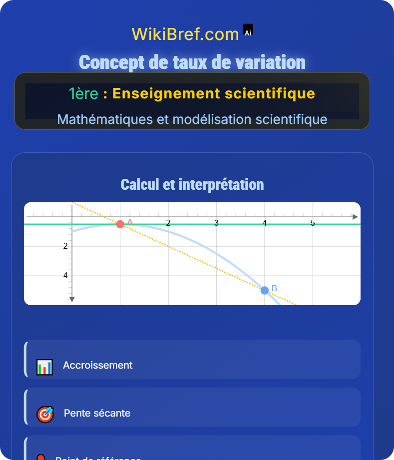 Variation instantanée et nombre dérivé Mathématiques et modélisation scientifique