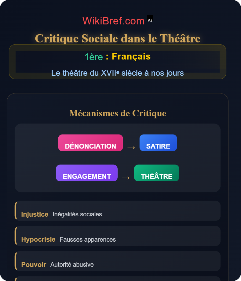 Théâtre et société Le théâtre du XVIIᵉ siècle à nos jours