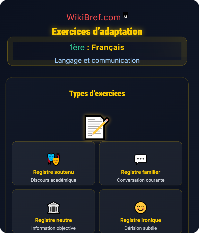 Les registres et styles Langage et communication