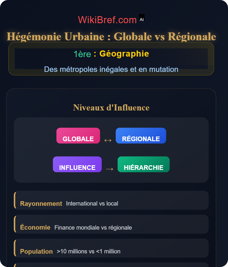 Hiérarchie des villes et attractivité Des métropoles inégales et en mutation