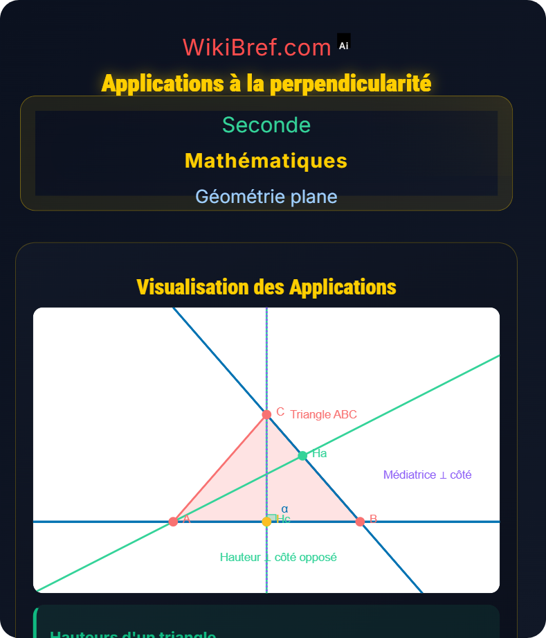 Projeté orthogonal Géométrie plane