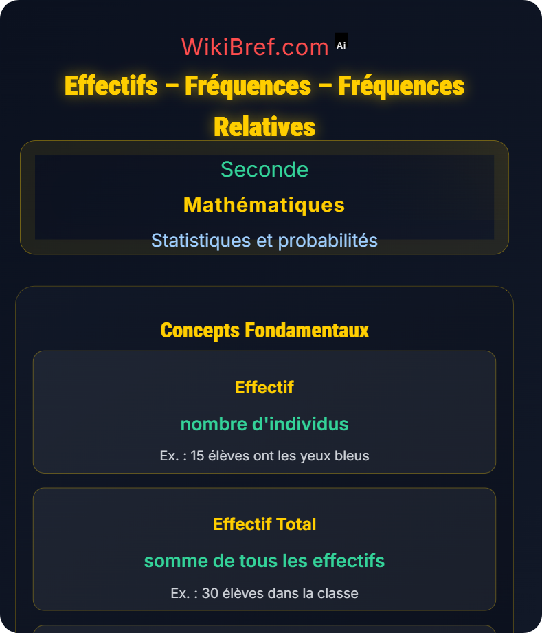 Statistique descriptive Statistiques et probabilités