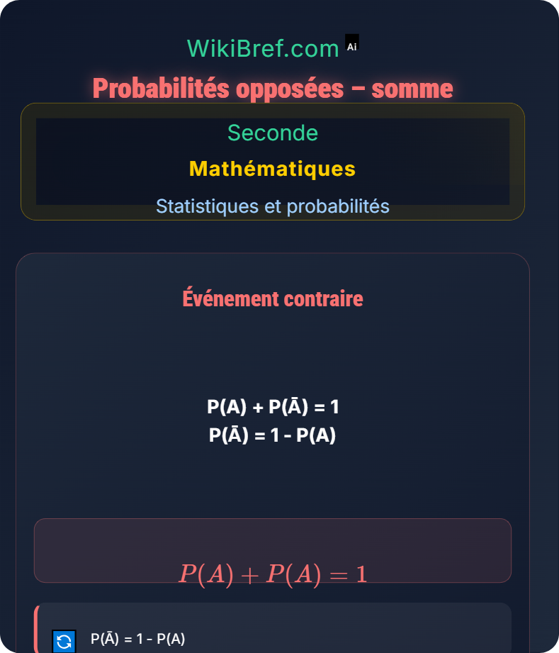 Calcul des probabilités Statistiques et probabilités
