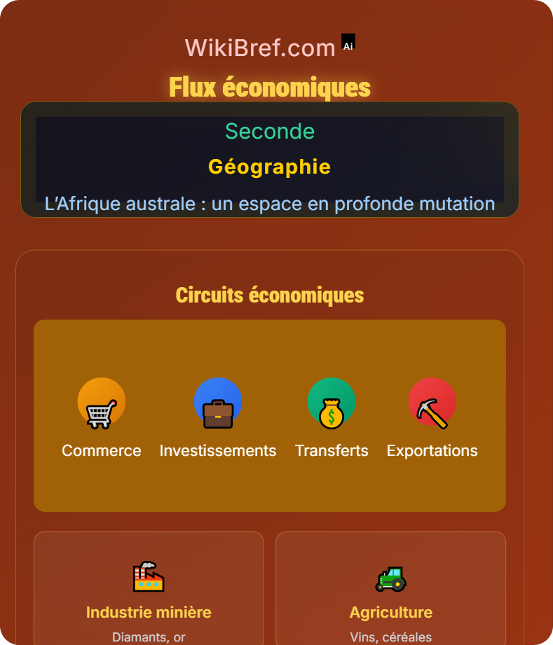 Des territoires d’Afrique australe transformés par les mobilités L’Afrique australe : un espace en profonde mutation