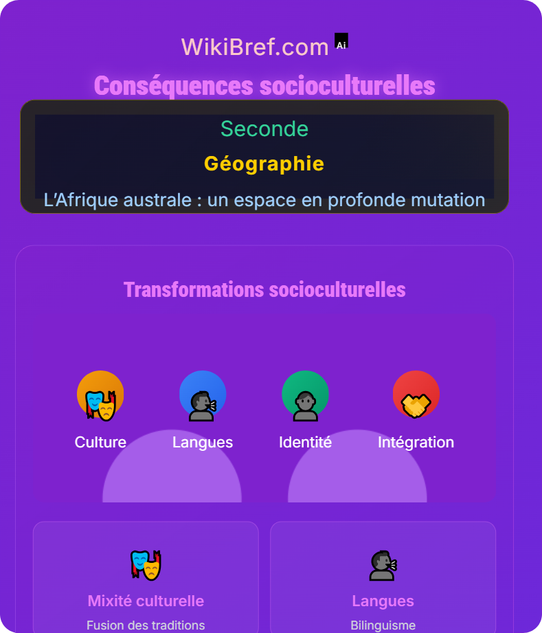 Des territoires d’Afrique australe transformés par les mobilités L’Afrique australe : un espace en profonde mutation