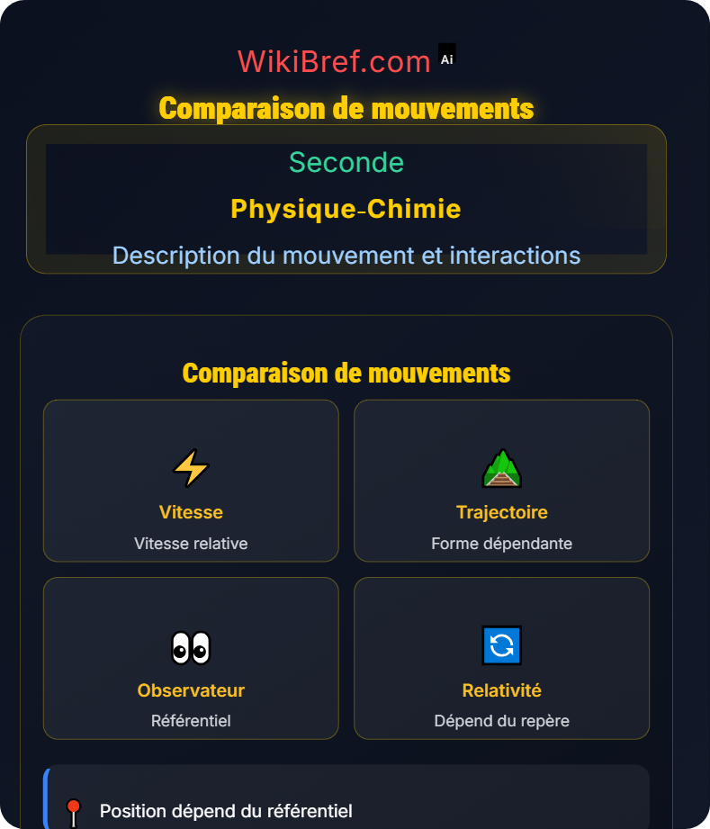 Relativité du mouvement Description du mouvement et interactions