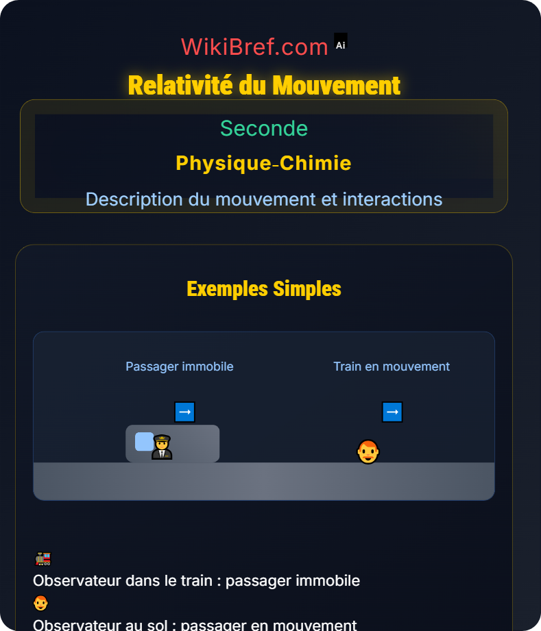 Relativité du mouvement Description du mouvement et interactions