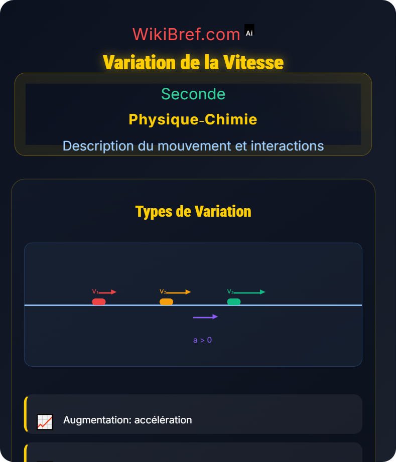 Représentation d’un vecteur vitesse Description du mouvement et interactions