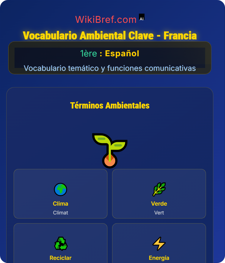 Medio ambiente y sostenibilidad Vocabulario temático y funciones comunicativas