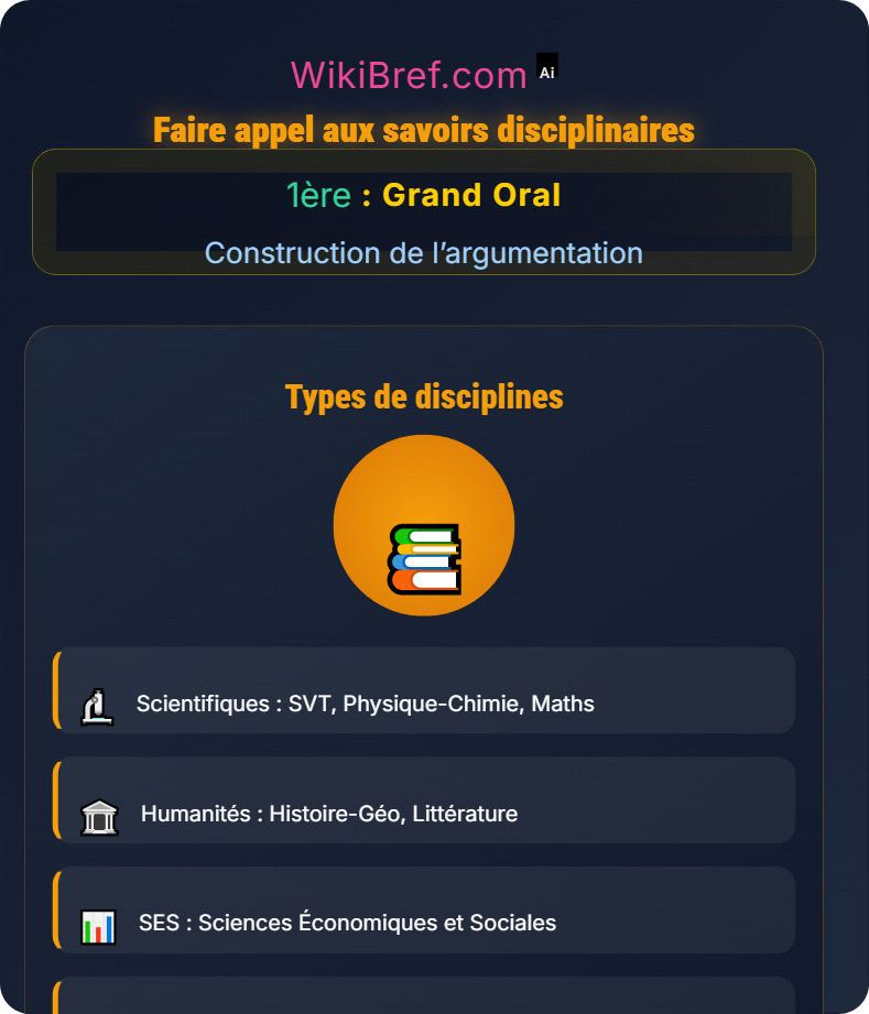 Utilisation des connaissances de spécialités Construction de l’argumentation