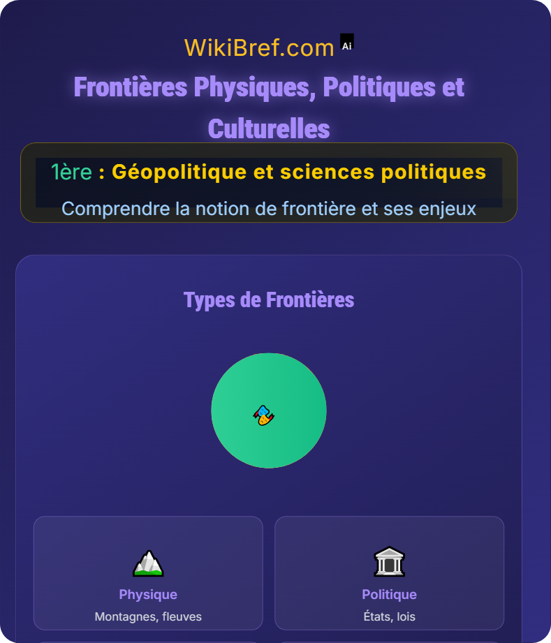 Définitions et fonctions des frontières Comprendre la notion de frontière et ses enjeux
