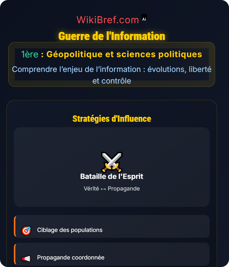 Information et géopolitique Comprendre l’enjeu de l’information : évolutions, liberté et contrôle