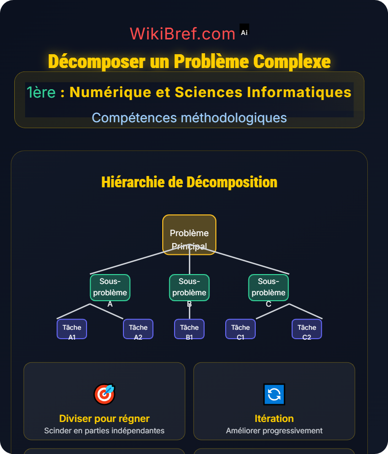 Conception et décomposition de problèmes Compétences méthodologiques