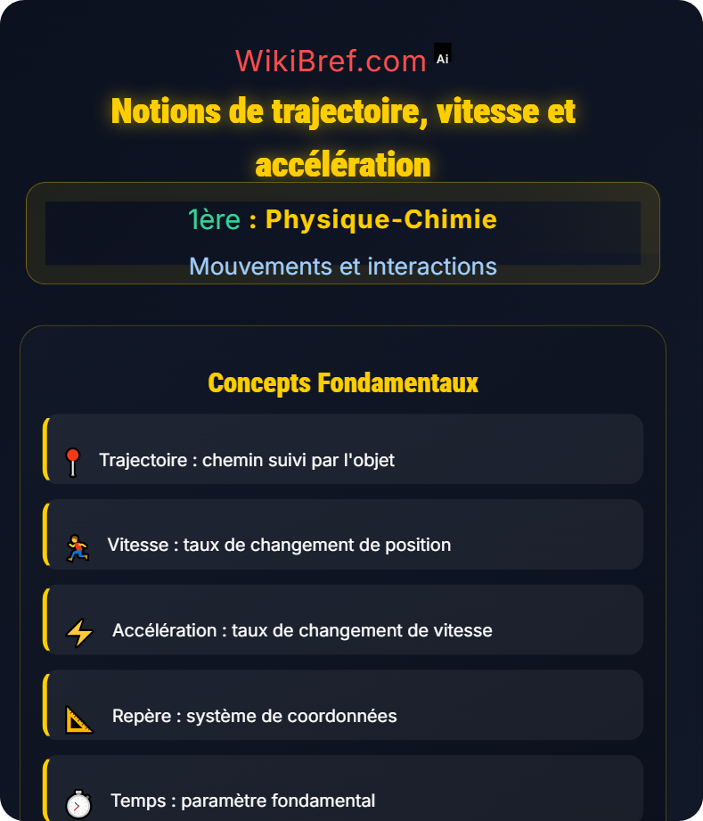 Cinématique et description du mouvement Mouvements et interactions