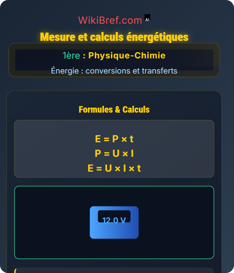 Énergie électrique Énergie : conversions et transferts