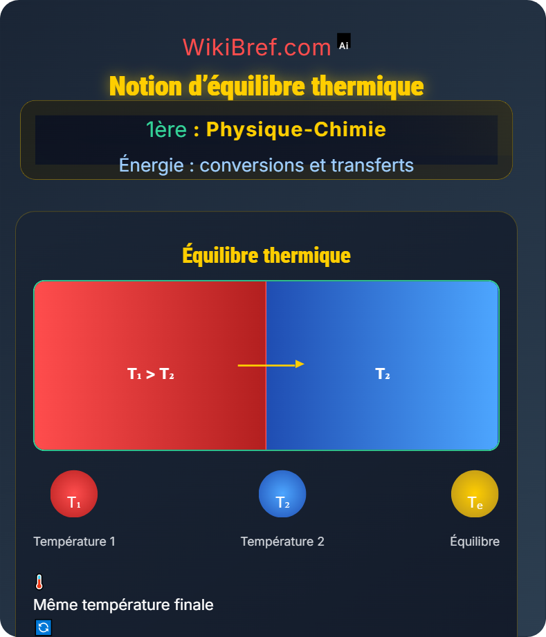 Échanges et transferts thermiques Énergie : conversions et transferts