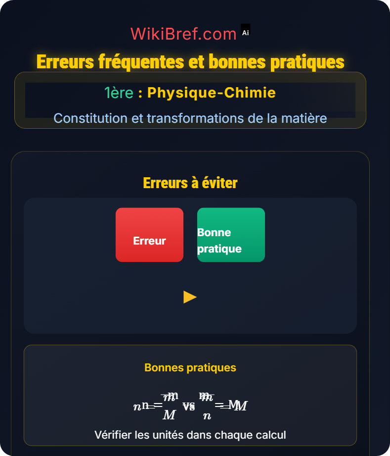 La mole et les grandeurs associées Constitution et transformations de la matière