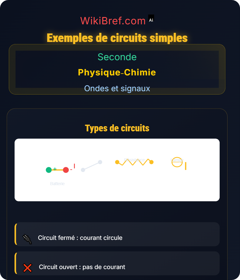 Intensité et tension dans un circuit électrique Ondes et signaux