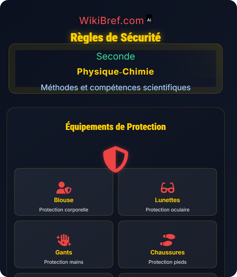 Matériel de laboratoire et sécurité Méthodes et compétences scientifiques