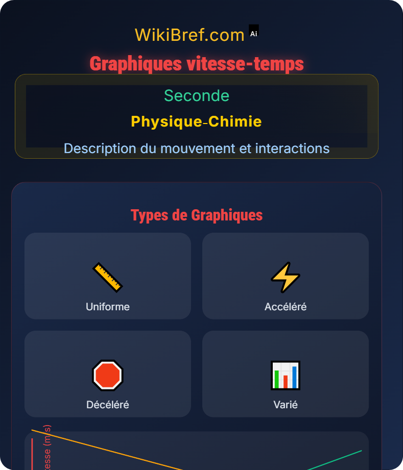 Représentation d’un vecteur vitesse Description du mouvement et interactions