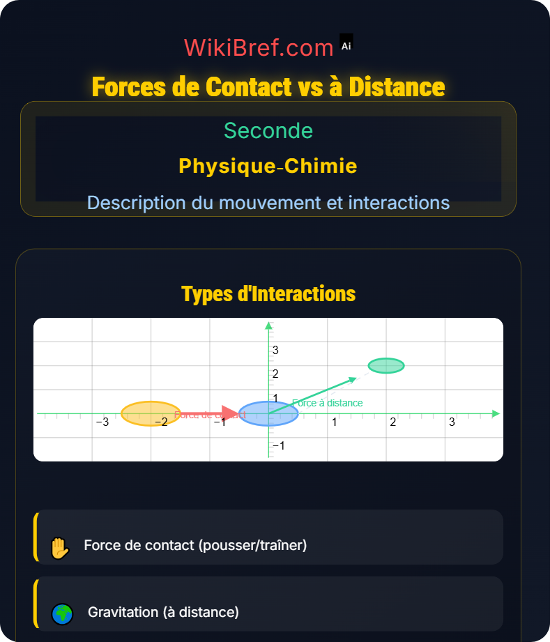 Forces et modélisation d’une action mécanique Description du mouvement et interactions