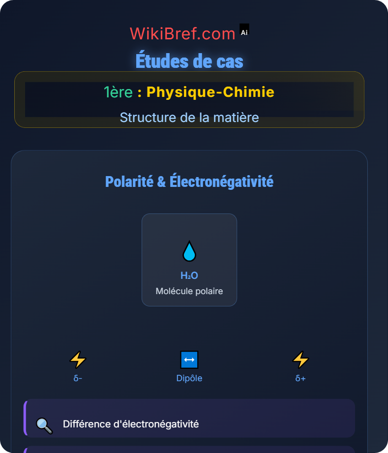 Polarité et électronégativité Structure de la matière