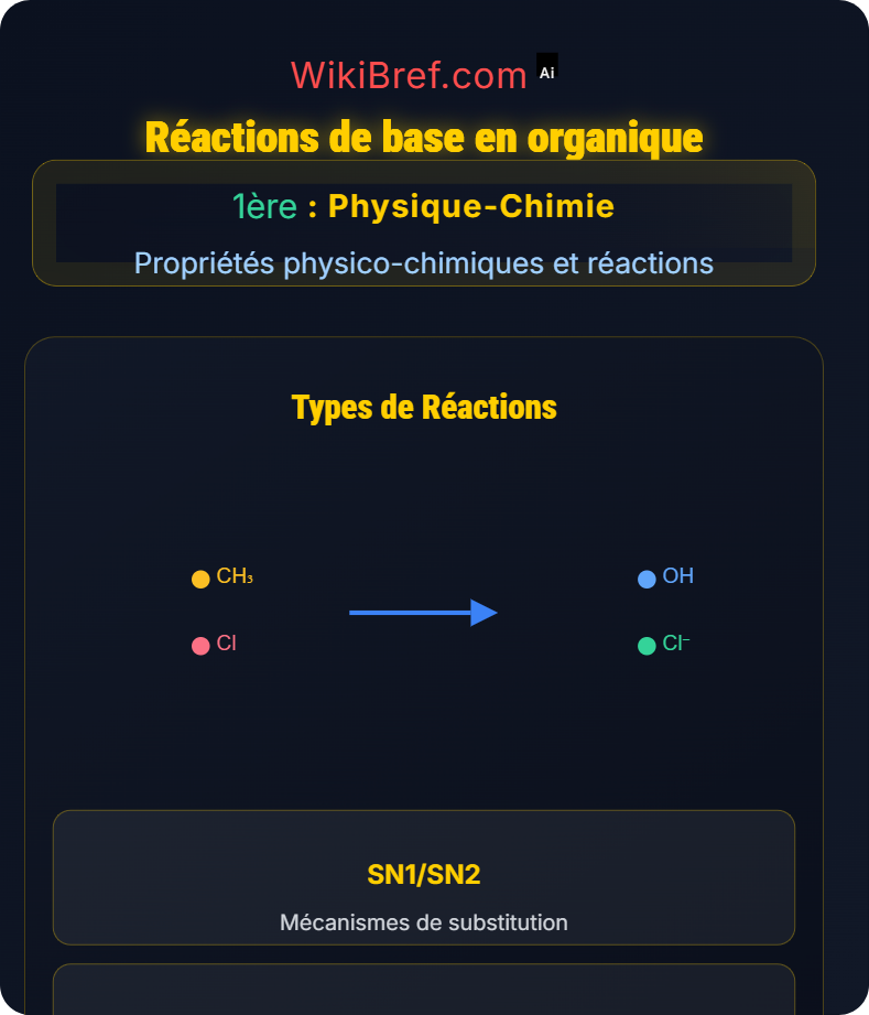 Synthèse en chimie organique Propriétés physico-chimiques et réactions
