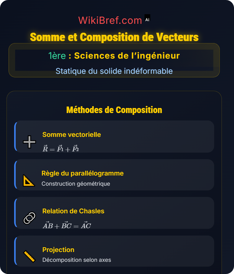 Calcul vectoriel appliqué Statique du solide indéformable