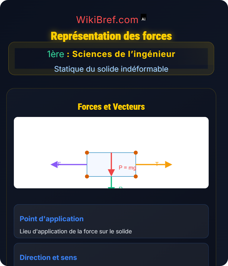 Modélisation des actions mécaniques Statique du solide indéformable